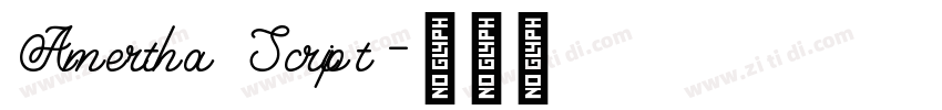 Amertha Script字体转换